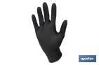 Caja de 50 guantes de nitrilo con textura diamantada | Tallas de la S a la XL | Color: Negro - Cofan