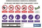 Cartel Multiseñal | Normas de seguridad e higiene para invernaderos | Medida 1000 x 700 mm - Cofan